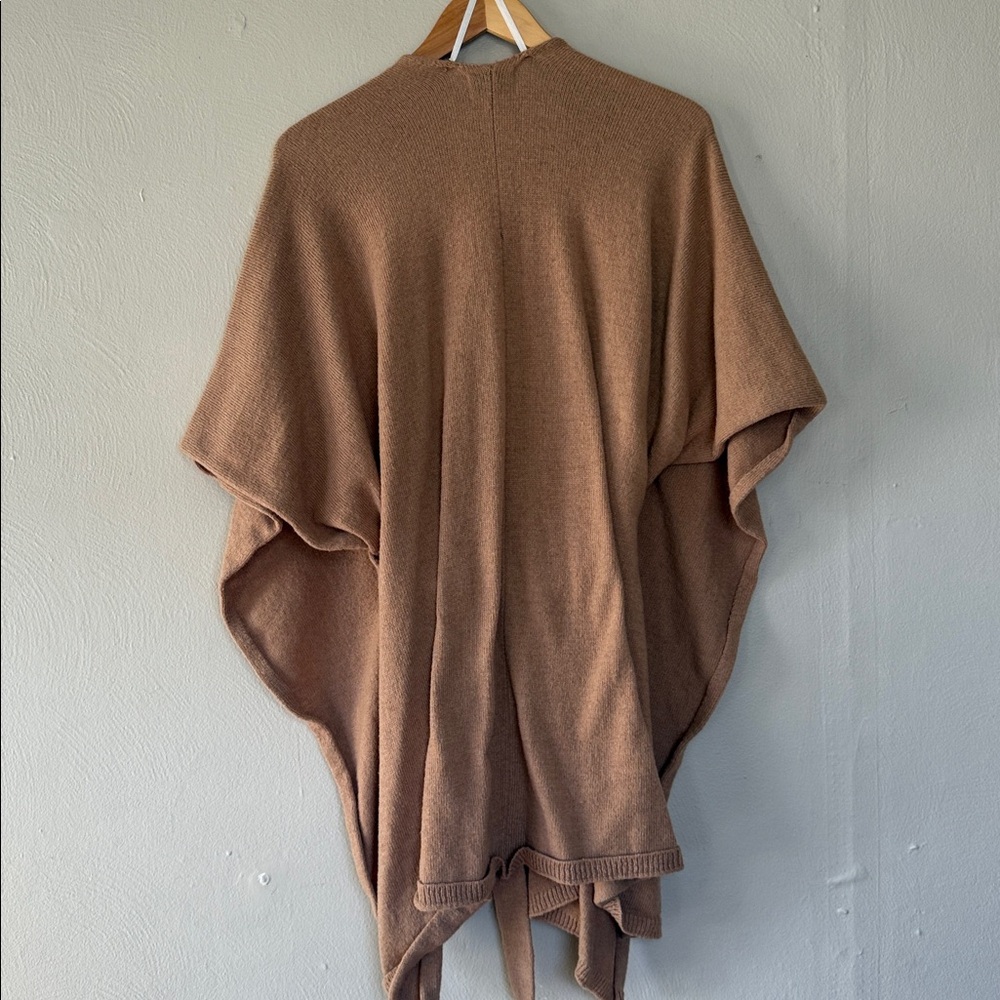 Saturday Sunday Tan Open Front Cardigan with Belt one size - Picture 5 of 5